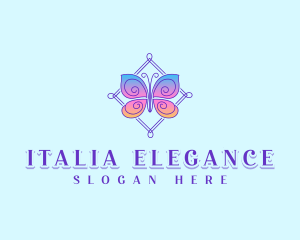 Elegant Feminine Butterfly  logo design