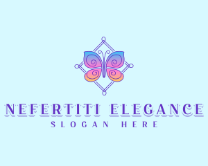 Elegant Feminine Butterfly  logo design