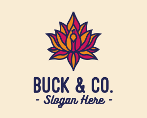 Colorful Lotus Peacock logo design