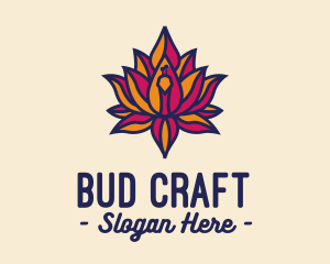 Bud - Colorful Lotus Peacock logo design