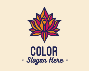 Colorful Lotus Peacock logo design