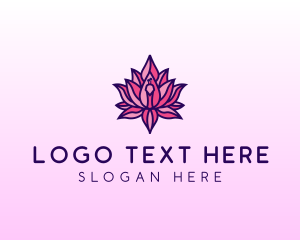 Lotus Flower - Colorful Lotus Peacock logo design