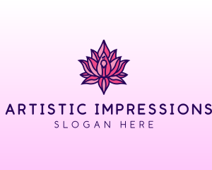 Colorful Lotus Peacock logo design