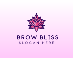 Colorful Lotus Peacock logo design