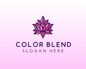 Colorful Lotus Peacock logo design