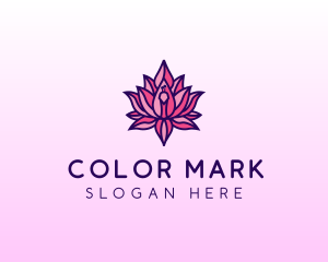 Colorful Lotus Peacock logo design