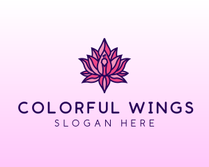 Colorful Lotus Peacock logo design