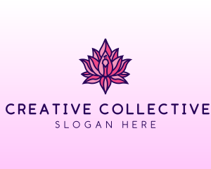 Colorful Lotus Peacock logo design