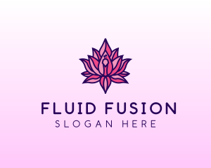 Colorful Lotus Peacock logo design