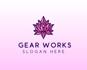 Calm Lotus Peacock logo design