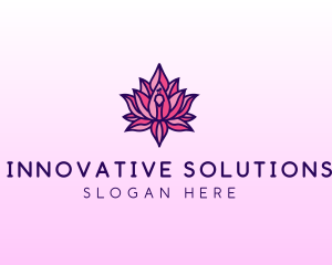 Colorful Lotus Peacock logo design