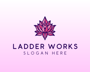 Colorful Lotus Peacock logo design