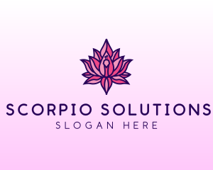 Colorful Lotus Peacock logo design