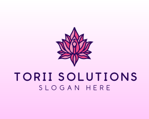 Colorful Lotus Peacock logo design