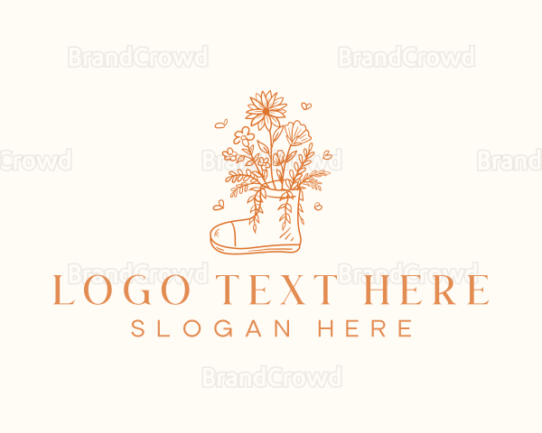 Landscaping Boot Flower Logo