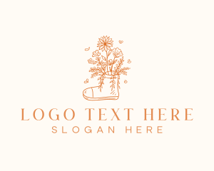 Landscaping Boot Flower Logo