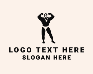 Fitness Instructor - Male Bodybuilding Competition logo design