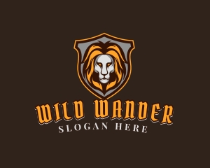 Wild Lion Shield  logo design