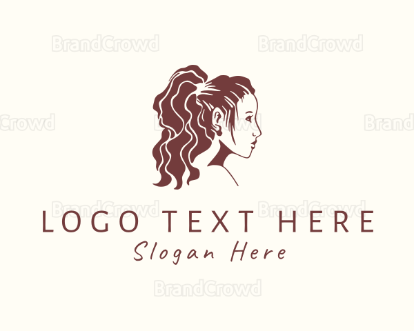 Woman Salon Hairstyling Logo