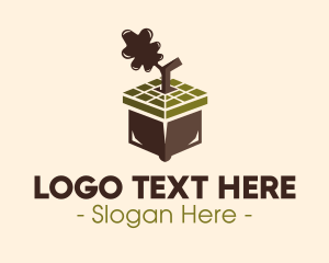 Square - Acorn Nut Cube logo design