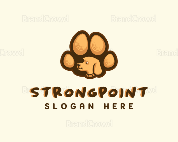 Pet Dog Paw Logo