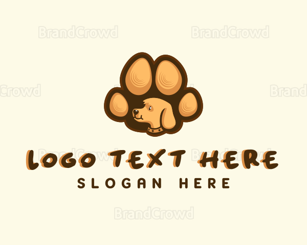 Pet Dog Paw Logo