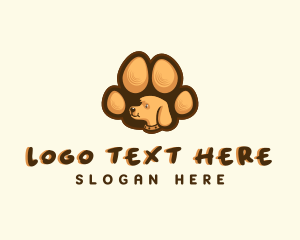 Pup - Pet Dog Paw logo design