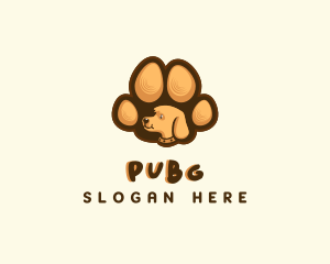 Pet Dog Paw Logo