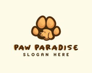 Pet Dog Paw logo design