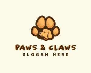 Pet Dog Paw logo design