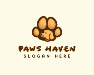 Pet Dog Paw logo design