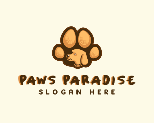 Pet Dog Paw logo design