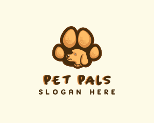 Pet Dog Paw logo design