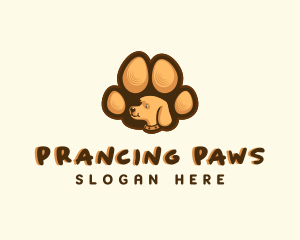 Pet Dog Paw logo design