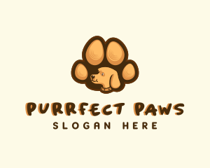 Pet Dog Paw logo design