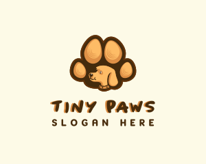 Pet Dog Paw logo design