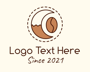 Instant Coffee - Coffee Bean Moon Cafe logo design