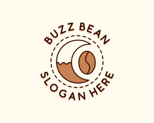 Caffeine - Coffee Bean Moon Cafe logo design