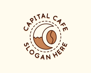 Coffee Bean Moon Cafe logo design