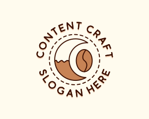 Coffee Bean Moon Cafe logo design