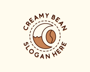 Latte - Coffee Bean Moon Cafe logo design