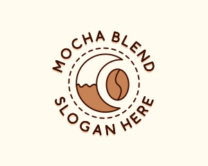 Mocha - Coffee Bean Moon Cafe logo design