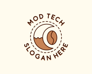 Coffee Bean Moon Cafe logo design