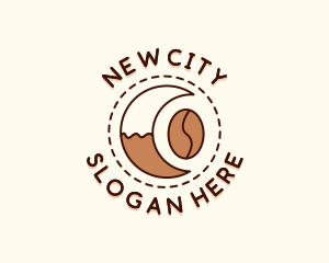 Coffee Bean Moon Cafe logo design