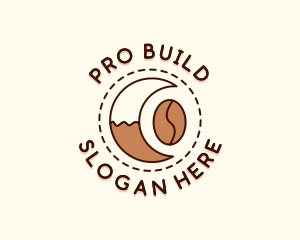 Coffee Bean Moon Cafe logo design