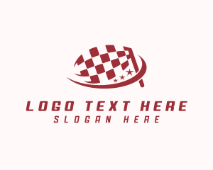 Automotive - Racing Flag Karting logo design
