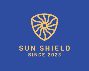Medieval Sun Shield logo design