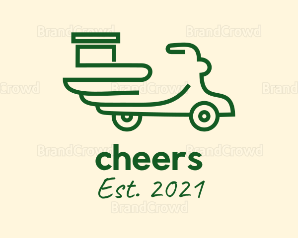 Green Delivery Scooter Logo