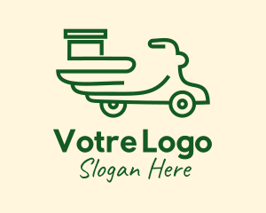 Green Delivery Scooter  Logo