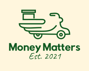 Delivery Service - Green Delivery Scooter logo design